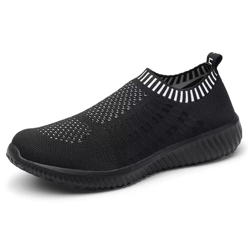TIOSEBON Women's Athletic Walking Shoes Slip On Casual Mesh-Comfortable Tennis Workout Sneakers