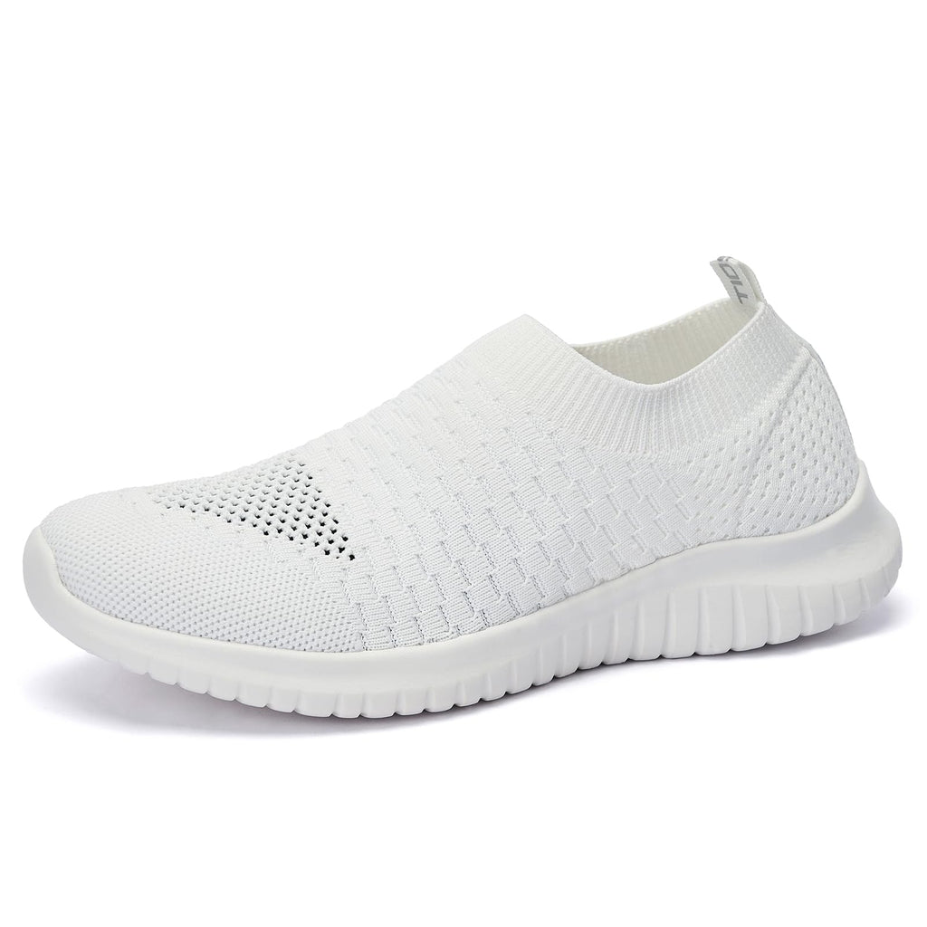 TIOSEBON Women's Athletic Walking Shoes Slip On Casual Mesh-Comfortable Tennis Workout Sneakers