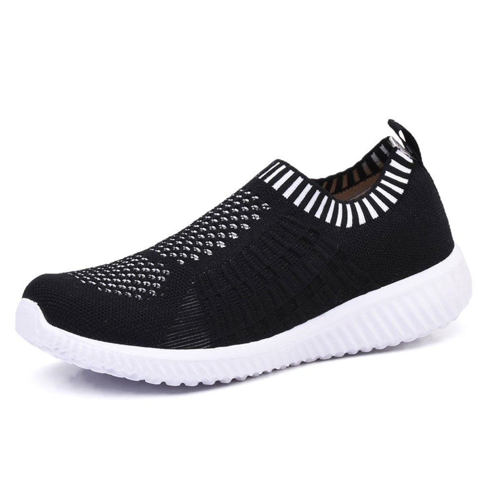 TIOSEBON Women's Athletic Walking Shoes Slip On Casual Mesh-Comfortable Tennis Workout Sneakers