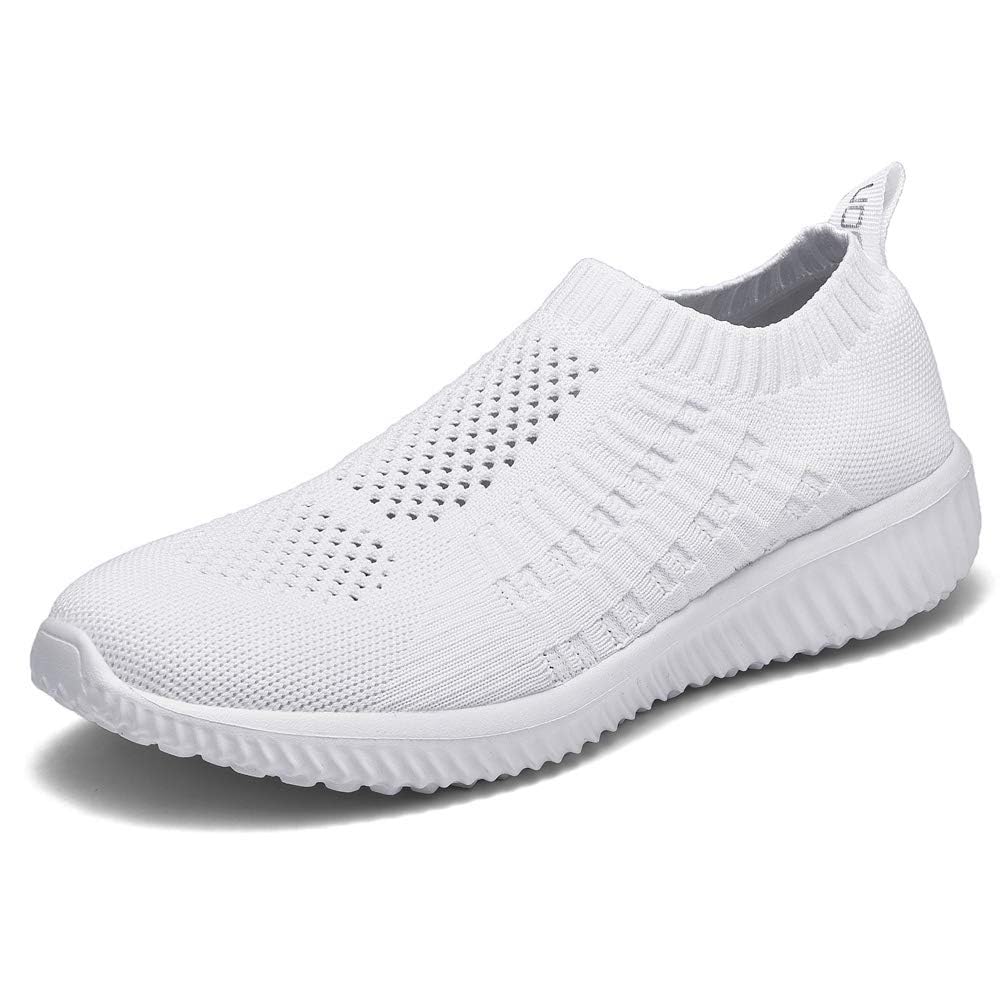 TIOSEBON Women's Athletic Walking Shoes Slip On Casual Mesh-Comfortable Tennis Workout Sneakers
