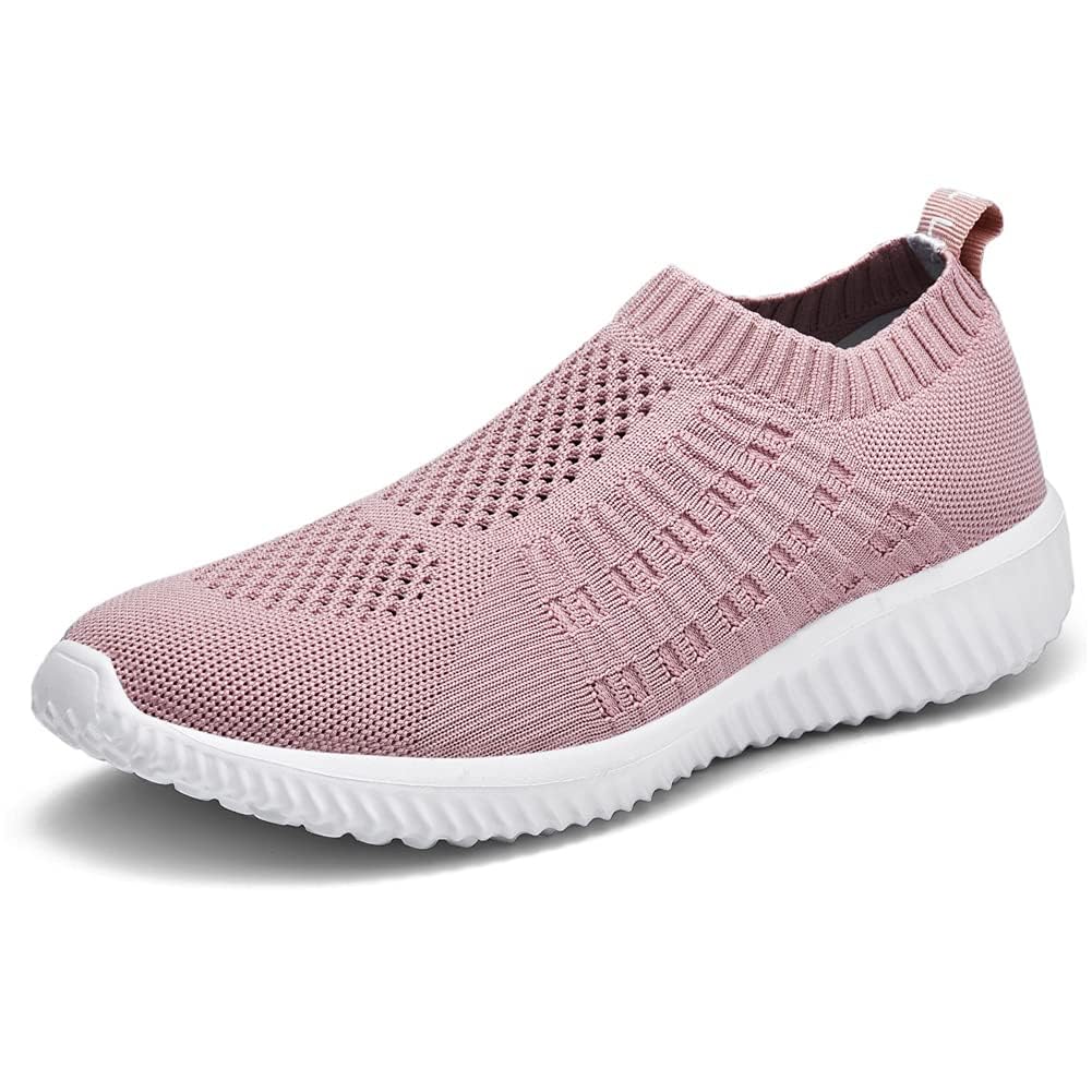 TIOSEBON Women's Athletic Walking Shoes Slip On Casual Mesh-Comfortable Tennis Workout Sneakers