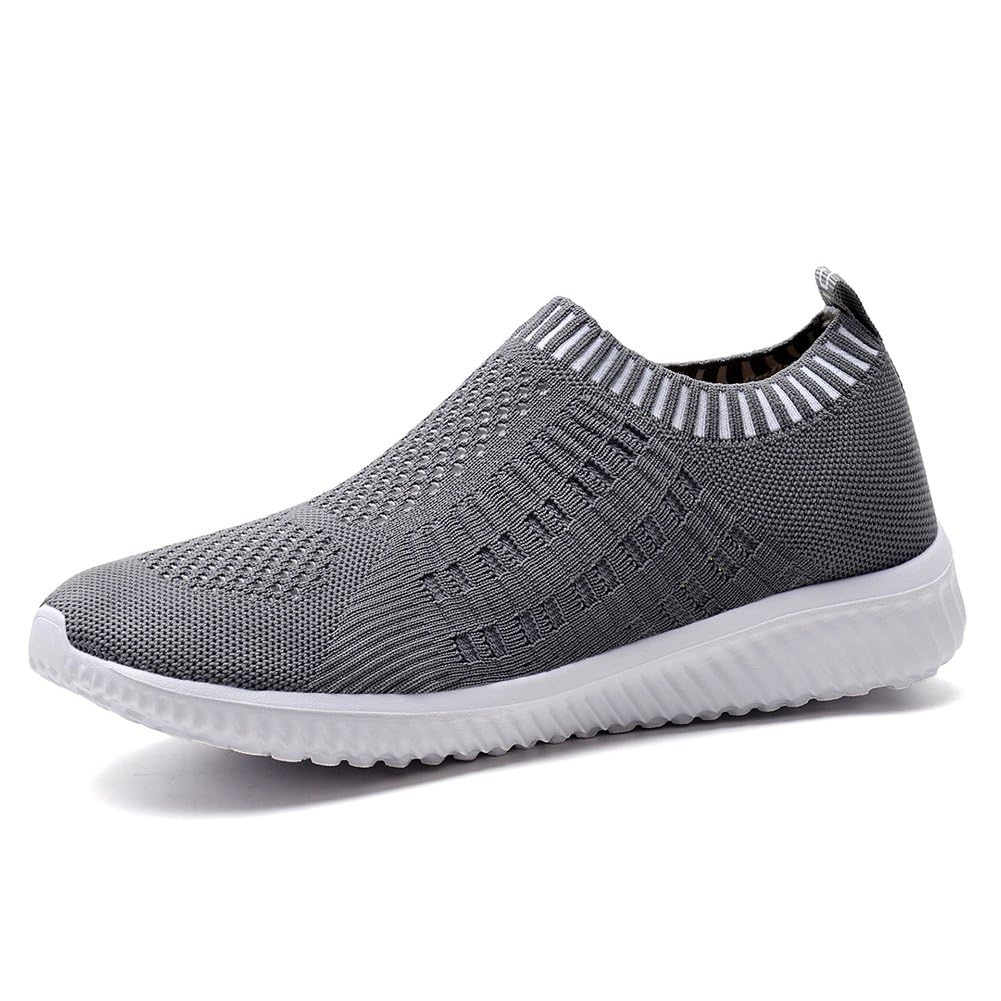 TIOSEBON Women's Athletic Walking Shoes Slip On Casual Mesh-Comfortable Tennis Workout Sneakers
