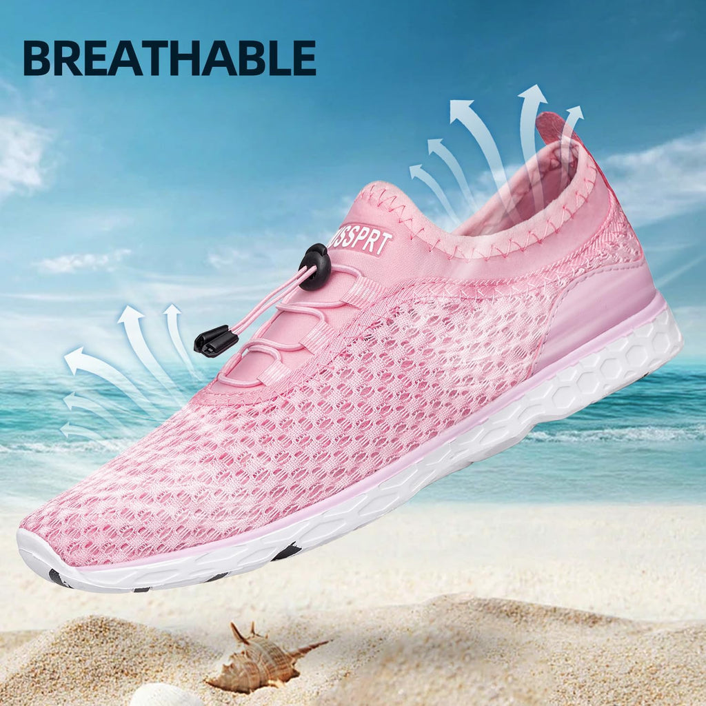 DOUSSPRT Women's Water Shoes Quick Dry for Beach Swim Pool Fishing | Adult Breathable Summer Walk Aqua Sandals for River Athletic Boating Kayaking Diving Sport