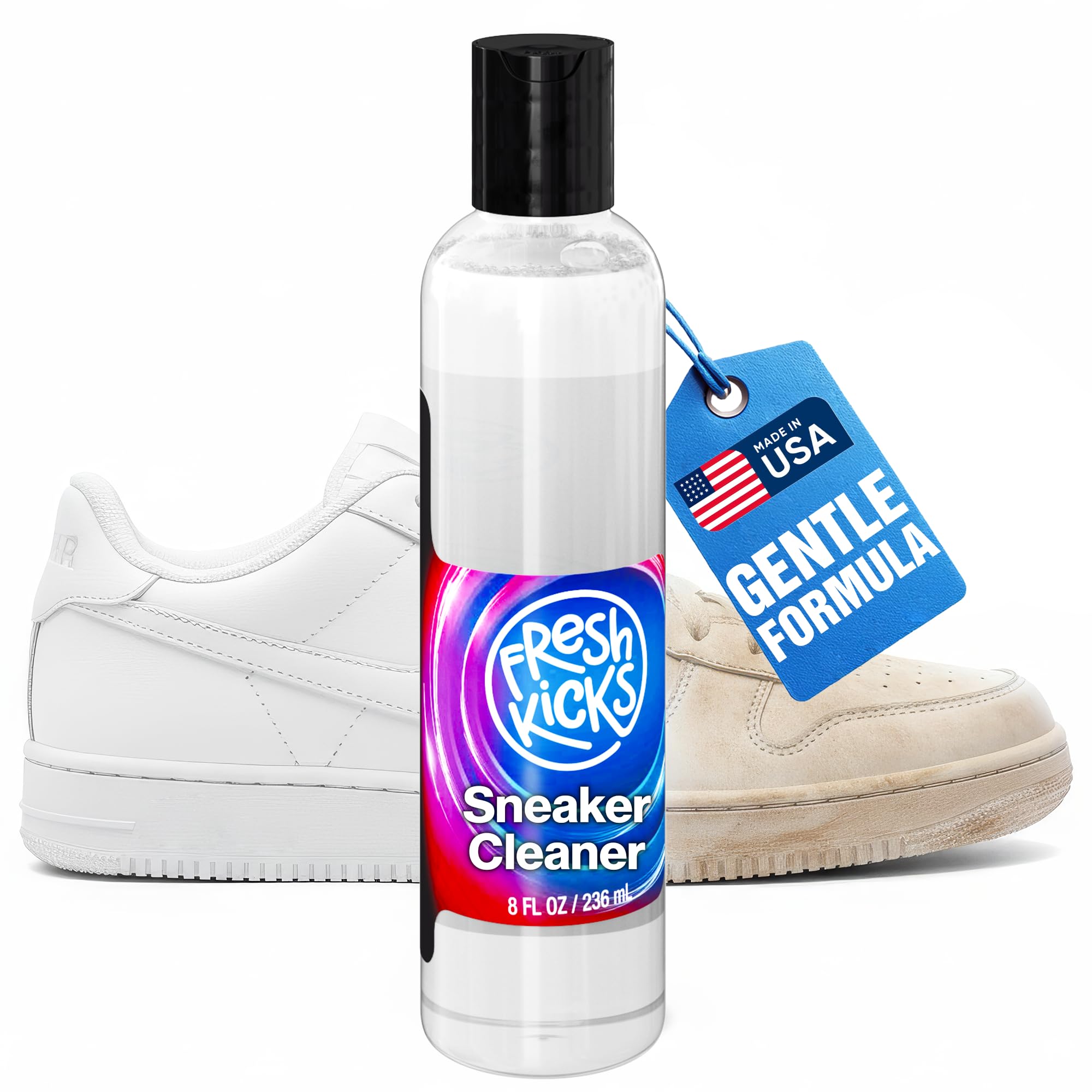 Sneaker Cleaning Kit, Foaming Cleaner & Brush – Restores White Sneakers, Suede, Canvas, & Leather