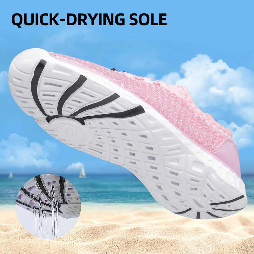 DOUSSPRT Women's Water Shoes Quick Dry for Beach Swim Pool Fishing | Adult Breathable Summer Walk Aqua Sandals for River Athletic Boating Kayaking Diving Sport