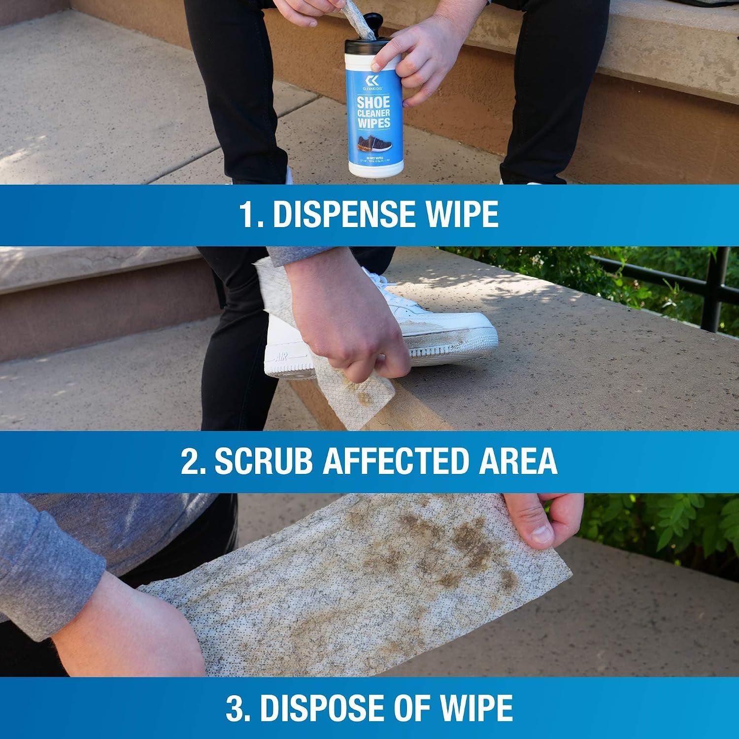 CleanKicks Shoe Cleaner Shoe Wipes