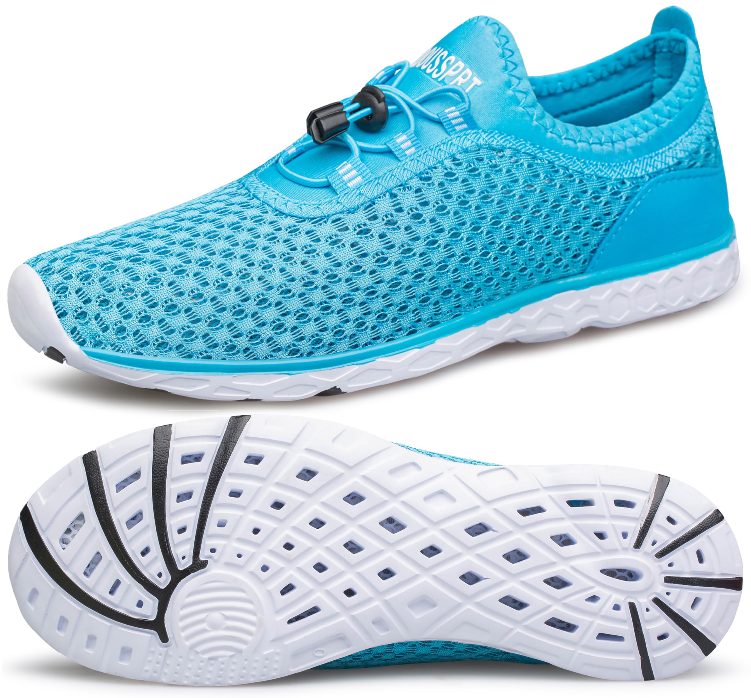 DOUSSPRT Women's Water Shoes Quick Dry for Beach Swim Pool Fishing | Adult Breathable Summer Walk Aqua Sandals for River Athletic Boating Kayaking Diving Sport